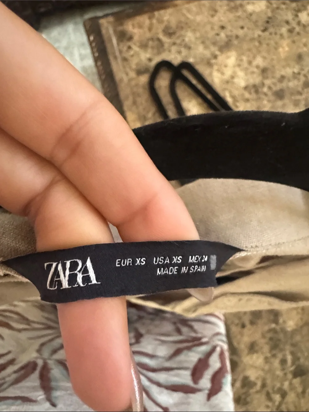 Zara Taupe Curtain Panel with Black Tie